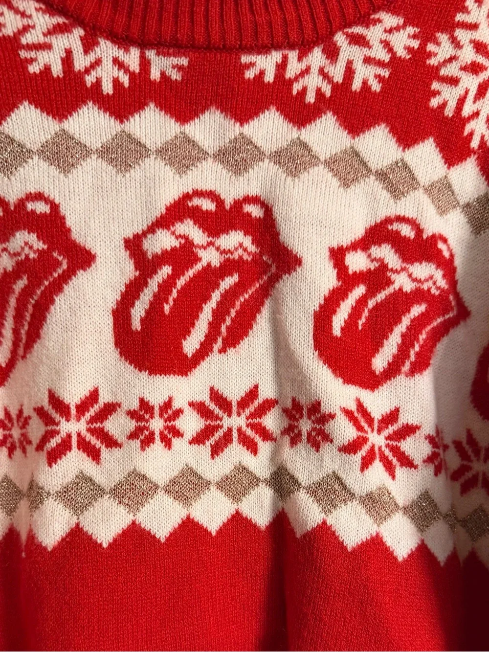 The Rolling Stones kids girls  Sweater with Tongue Logo size M 7/8